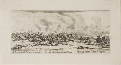 La bataille, troisième planche des Misères de la guerre - Jacques Callot