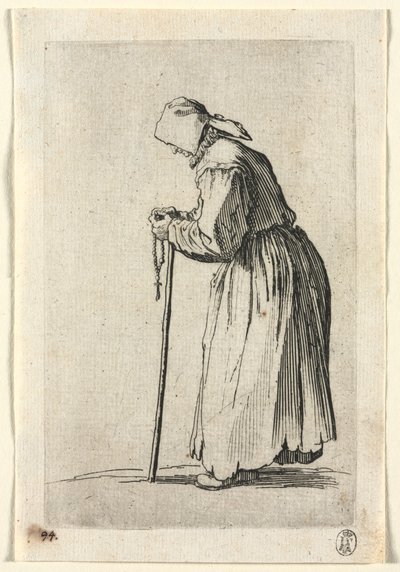 Les mendiants : Mendiant à son rosaire, c. 1623 - Jacques Callot