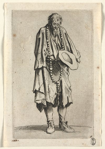 Les mendiants : Mendiant avec un chapelet - Jacques Callot