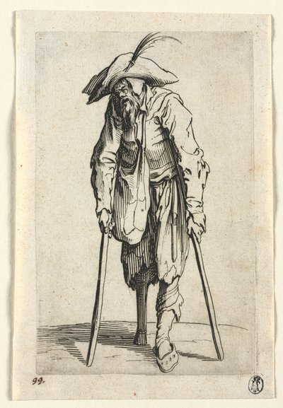 Les Mendiants : Mendiant avec une jambe de bois - Jacques Callot