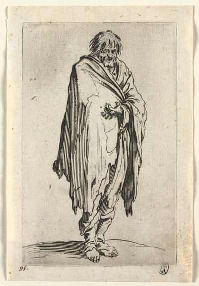 Les mendiants : Mendiant sans chapeau ni chaussures - Jacques Callot