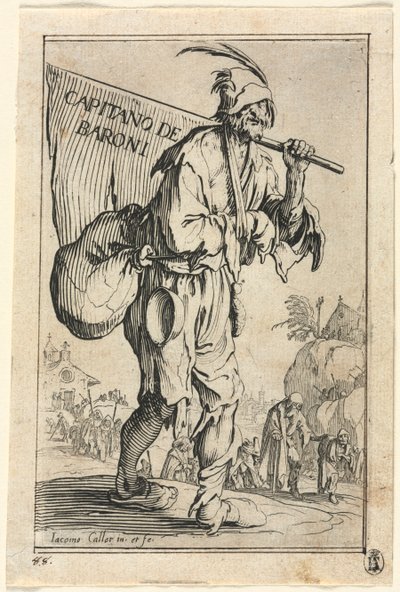Les mendiants : Frontispice : Capitaine des barons - Jacques Callot