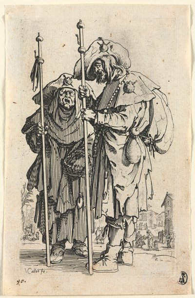 Les Mendiants : Les deux pèlerins - Jacques Callot