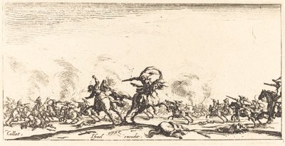 Le combat de cavalerie avec des pistolets - Jacques Callot