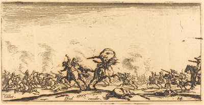 Le combat de cavalerie avec des pistolets - Jacques Callot