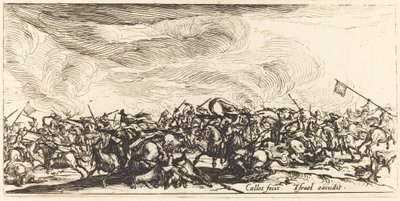 Le combat de cavalerie avec des épées - Jacques Callot