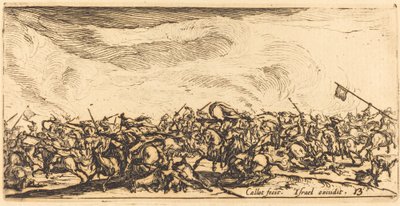 Le combat de cavalerie avec des épées - Jacques Callot