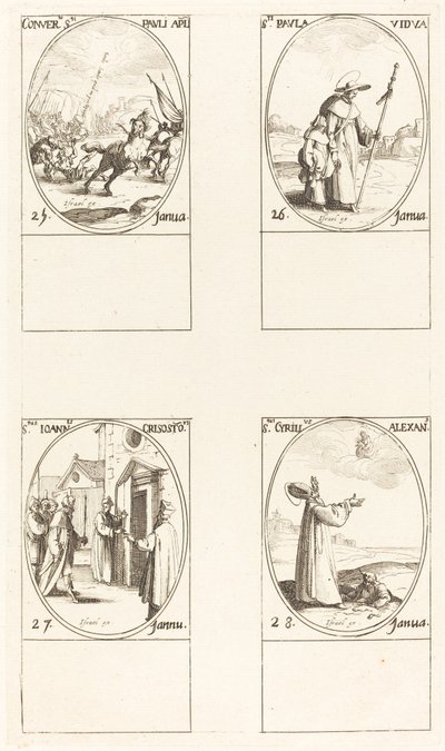 La conversion de Saul; Saint Paul; Saint Jean Chrysostome; Saint Cyrille d