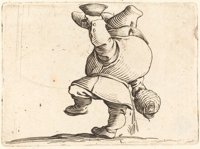Le buveur, vue de dos - Jacques Callot