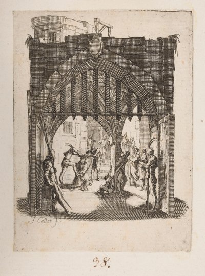 La Flagellation, no. 6 de 11 de La Petite Passion - Jacques Callot
