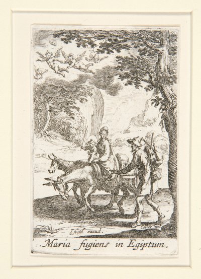 La Fuite en Égypte, no. 9 de La Vie de la Vierge - Jacques Callot