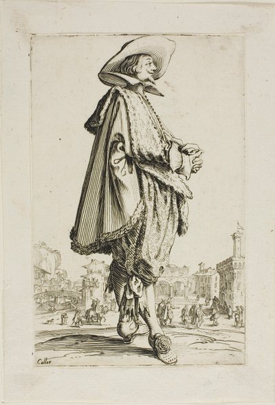 Le gentilhomme aux mains jointes, onzième planche de La Noblesse - Jacques Callot