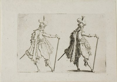 Le gentilhomme avec une grande canne, de Les Caprices - Jacques Callot