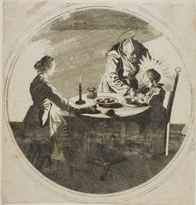 La Sainte Famille à table - Jacques Callot