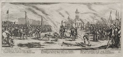 Les Grandes Misères de la Guerre : Bûcher, 1633 - Jacques Callot