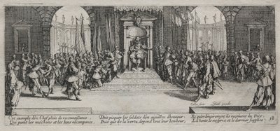 Les Grandes Misères de la guerre : Distribution de la récompense, 1633 - Jacques Callot