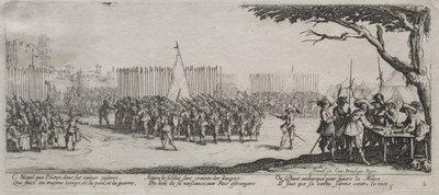 Les Grandes Misères de la guerre : Enrôlement des troupes - Jacques Callot