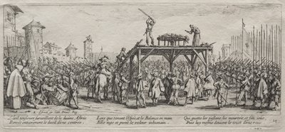 Les Grandes Misères de la guerre : Exécution à la roue - Jacques Callot