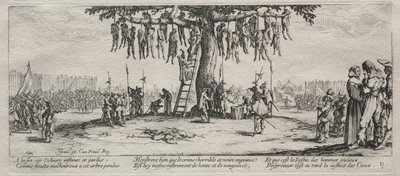 Les Grandes Misères de la guerre: La Pendaison, 1633 - Jacques Callot