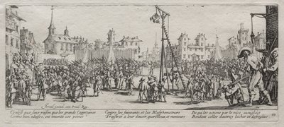 Les Grandes Misères de la Guerre : Le Strappado, 1633 - Jacques Callot