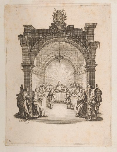 La Cène, no. 2 de 11 de La Petite Passion - Jacques Callot