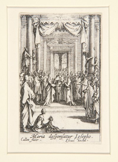 Le Mariage de la Vierge, no. 4 de La Vie de la Vierge - Jacques Callot