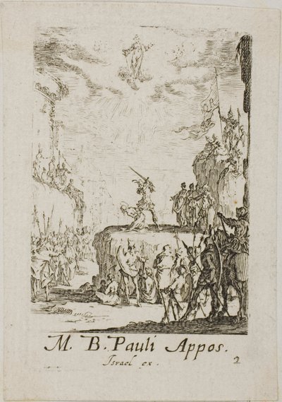 Le martyre de saint Paul, deuxième planche des Martyres des Apôtres - Jacques Callot