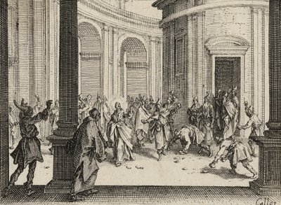 Les Marchands chassés du Temple, 1635 - Jacques Callot