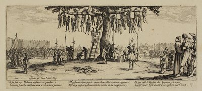 Les Misères de la guerre, n° 11. La pendaison, 1633 - Jacques Callot