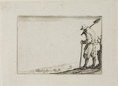 Le paysan portant sa pelle sur son épaule, des Caprices - Jacques Callot