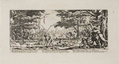 Les paysans se vengent, planche dix-sept de Les Misères de la guerre - Jacques Callot