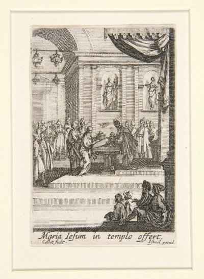 La Présentation du Christ, no. 10 de La Vie de la Vierge - Jacques Callot