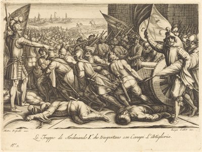 Le réembarquement des troupes, vers 1614 - Jacques Callot