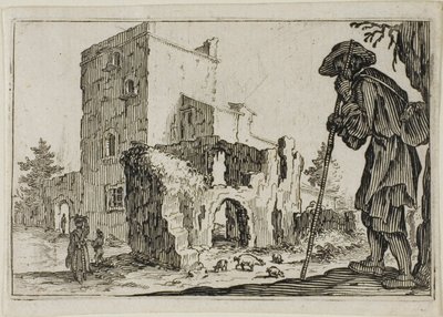 Le berger et les ruines, des Caprices - Jacques Callot