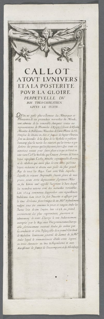 Le siège de La Rochelle : Planche 4 - Jacques Callot