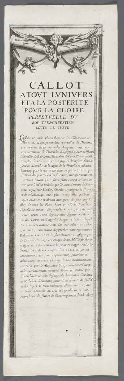 Le siège de La Rochelle : Planche 4, 1628-1630 - Jacques Callot
