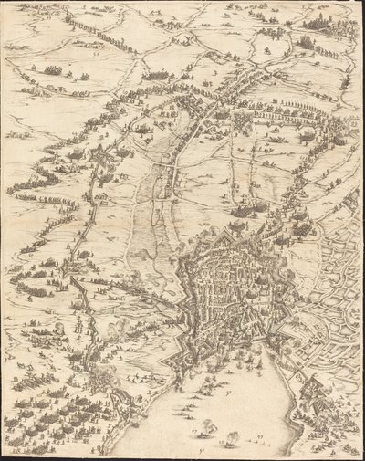 Le Siège de La Rochelle (plaque 6 de 16; ensemble comprend 1952.8.97-112) - Jacques Callot