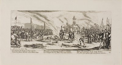 Le pieu, treizième planche des Misères de la guerre - Jacques Callot