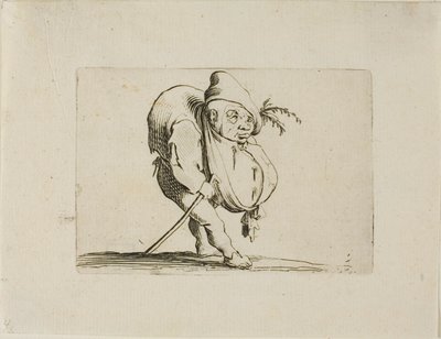 Le boiteux avec une canne, de Varie Figure Gobbi - Jacques Callot