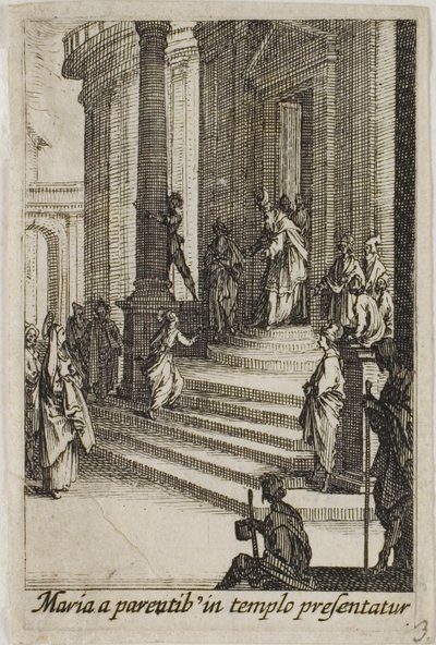 La Vierge Marie présentée au Temple, extrait de La vie de la Vierge - Jacques Callot