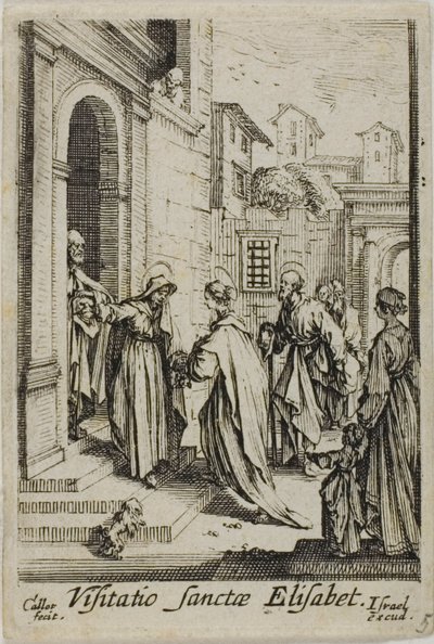 La Visitation de sainte Élisabeth, tirée de La vie de la Vierge - Jacques Callot