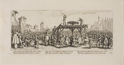 La Roue, plaque quatorze de Les Misères de la Guerre - Jacques Callot