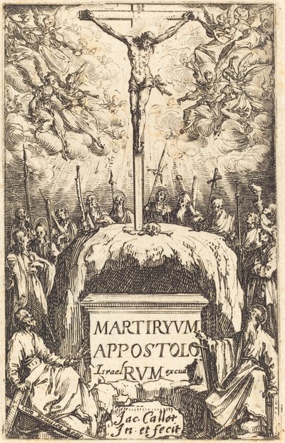 Page de Titre pour "Les Martyres des Apôtres" - Jacques Callot