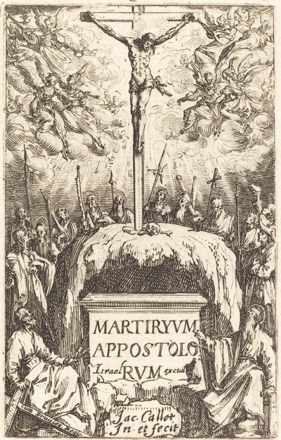 Page de Titre pour "Les Martyres des Apôtres" - Jacques Callot