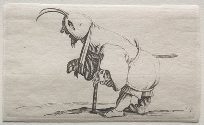 Varie figure gobbi di Iacopo Callot (Estropié avec une capuche) - Jacques Callot