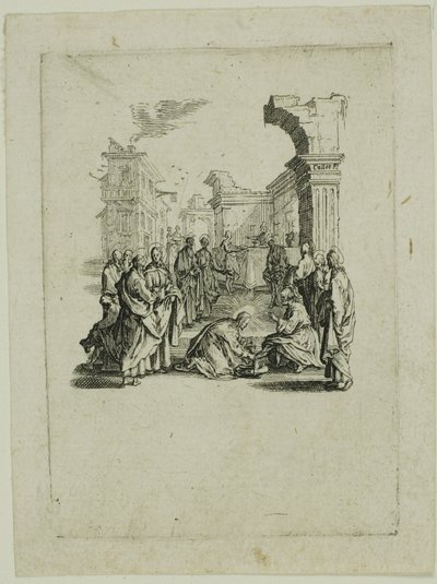 Laver les pieds, extrait de La petite passion - Jacques Callot