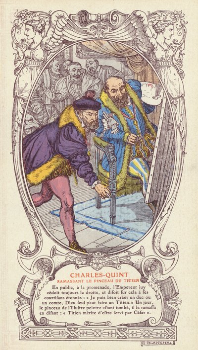 Charles V ramassant le pinceau de Titien après qu