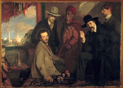 André Gide et ses amis au café Maure de l