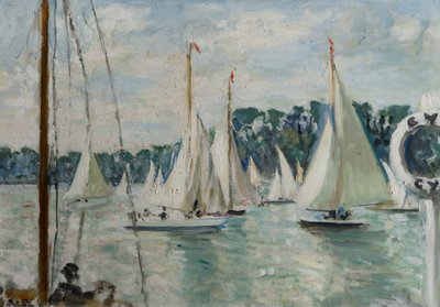 Yachts de course sur la Seine - Jacques Emile Blanche