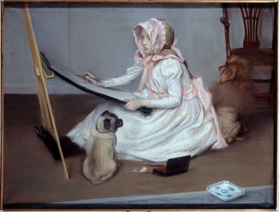 Jeune fille dessinant - Jacques Emile Blanche